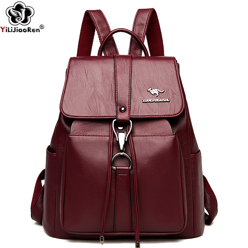 Women Bags Branded - Sac à dos antivol en cuir