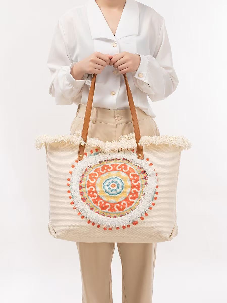 Sac fourre-tout en raphia avec - Women'S Raffia Bags avis et prix