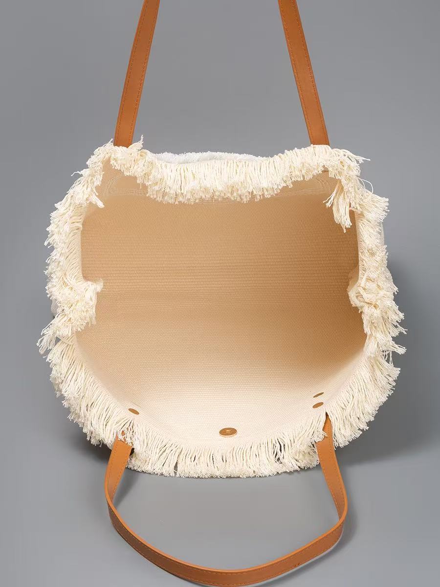 Sac fourre-tout en raphia avec - Women'S Raffia Bags avis et prix